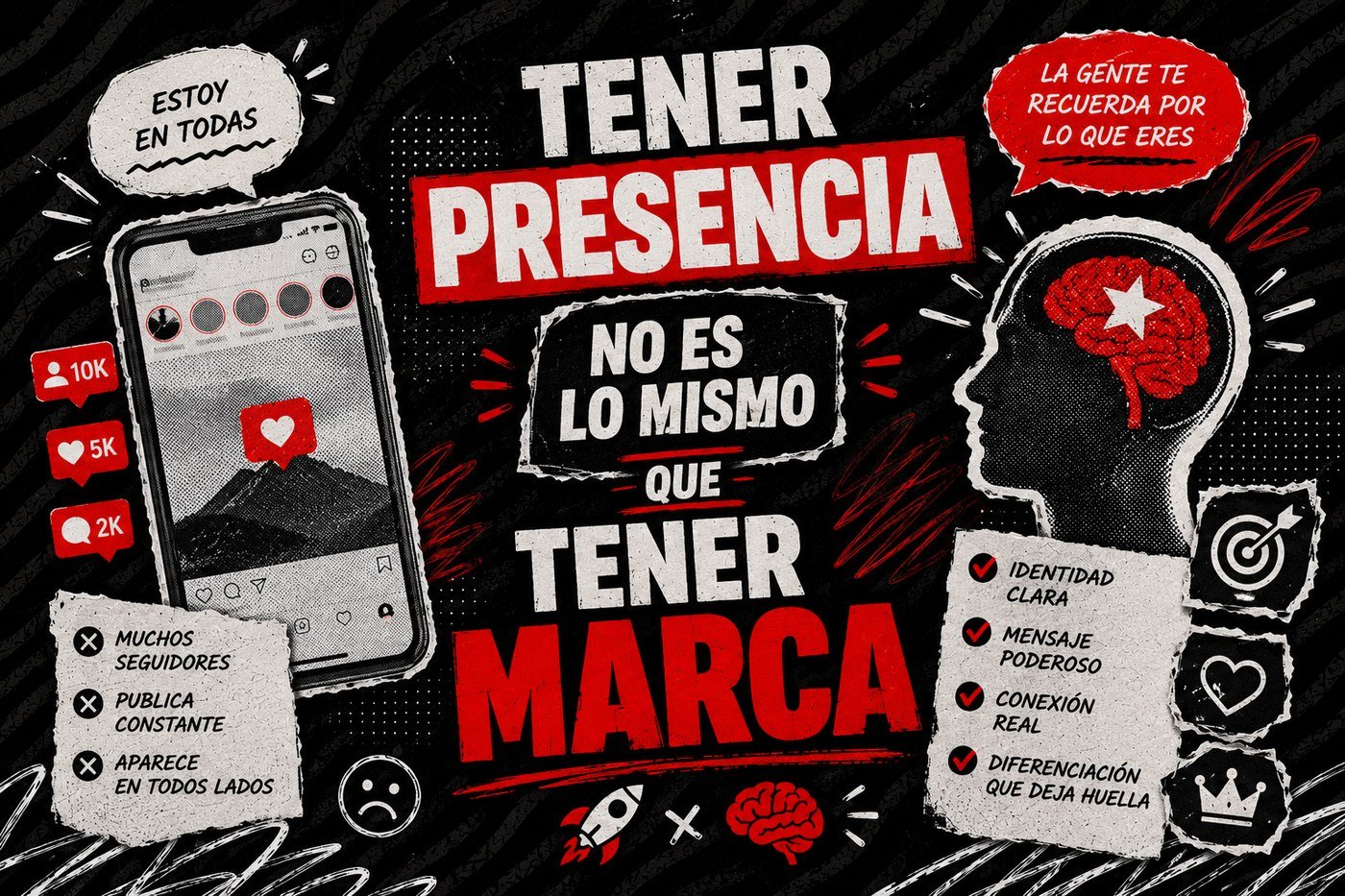 Tener presencia no es lo mismo que tener marca